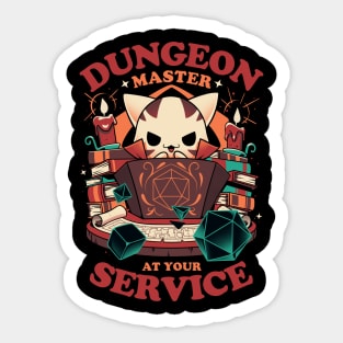 Dungeon Master's Call - Cute Cat Gamer Sticker